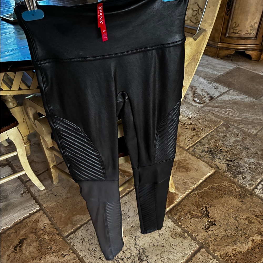 SPANX Shiny Black Leggings